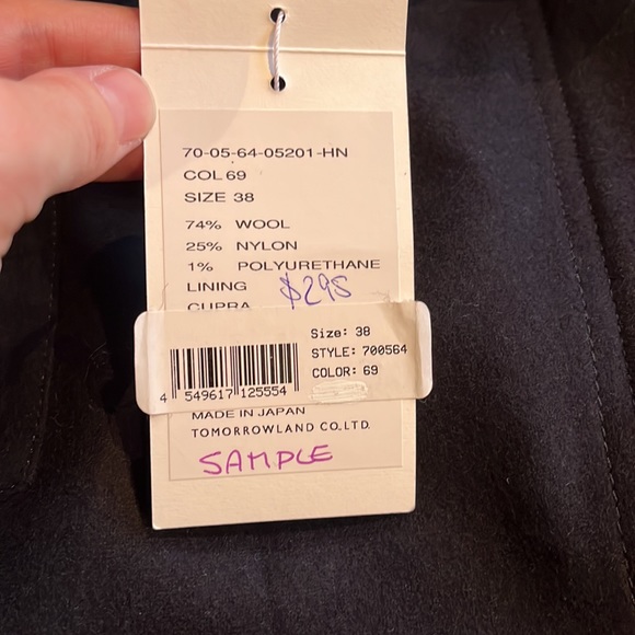 NWT - *RARE - Sample* Women's Tomorrowland Wrap Wool Skirt / Navy / Size 38 - Picture 16 of 16